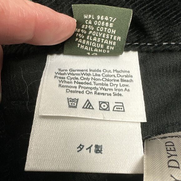 Eddie Bauer Pants Womens 14 Black Corduroy‎ Straight Leg Stretch 36X31 - Picture 9 of 12